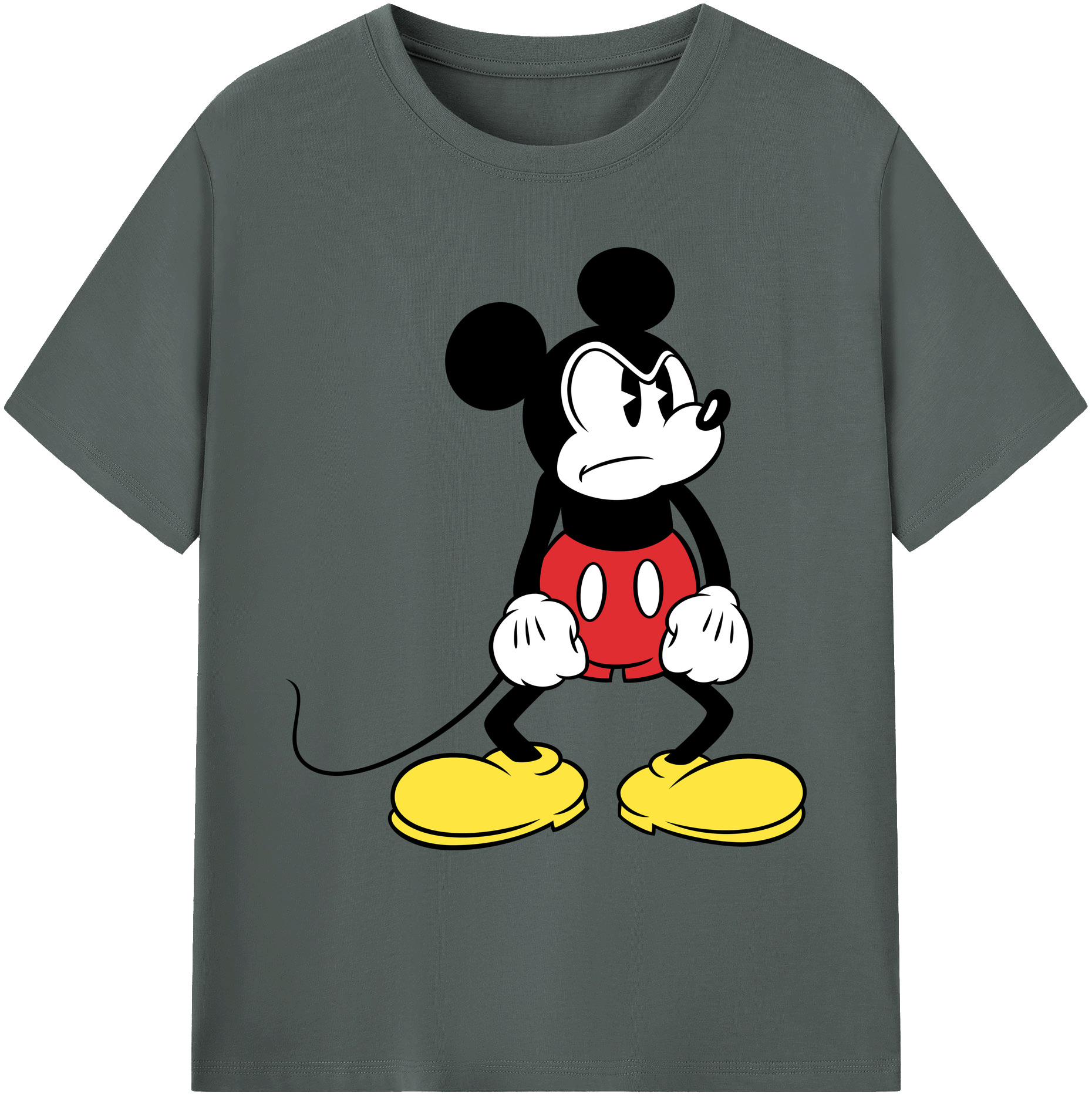 ミッキーマウス Mickey Mouse 綿100％ メンズ半袖Tシャツ｜肌触りやわらか＆通気性